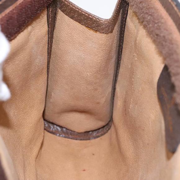 GUCCI GG Canvas Web Sherry Line Clutch Bag PVC Leather Beige Green Auth 90836 - Picture 16 of 16